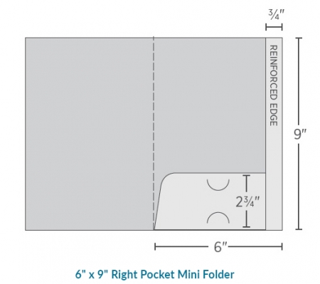 6" x 9" Right Pocket Mini Folder