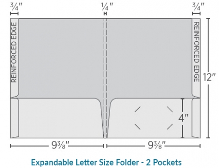 Expandable 9" x 12" Folder - 2 Pockets