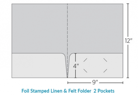 Linen & Felt Folders - 2 Pockets