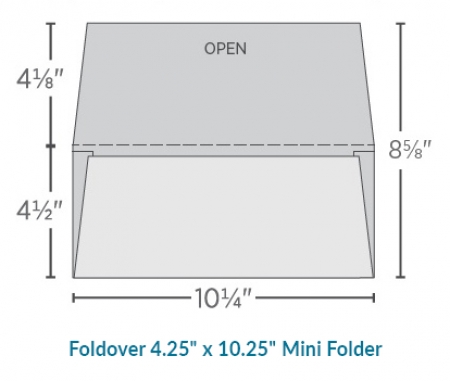 Foldover 4.25" x 10.25" Mini Folder