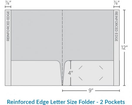 Reinforced 9" x 12" Folder - 2 Pockets