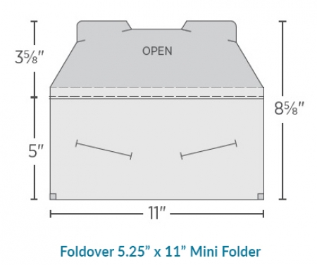 Foldover 5.25" x 11" Mini Folder